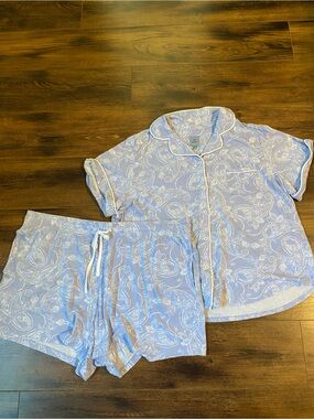 Cotton pajama set Jane & Bleecker size XL paisley shorts